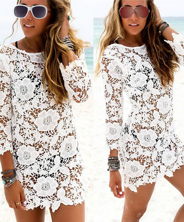 Sexy Water Soluble Lace Crochet Beachwear