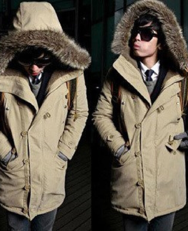 Men's Warm Overcoat Winter Coat Parka Cotton Jackets