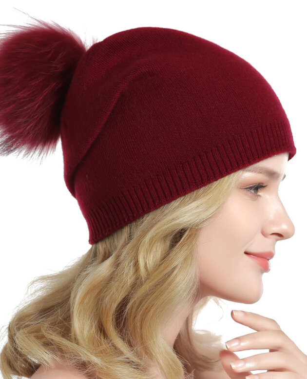 Fur Pompom Hats