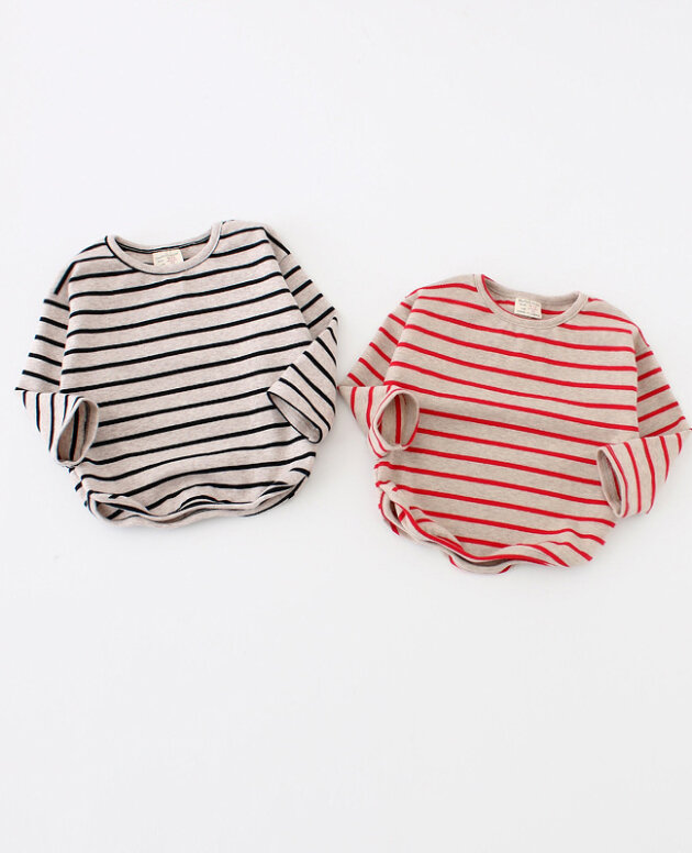 Fashion Striped Print Kids Baby Girls Clothes Cotton Long Sleeve T Shirts For Children Girls Autumn Spring Baby Clothing