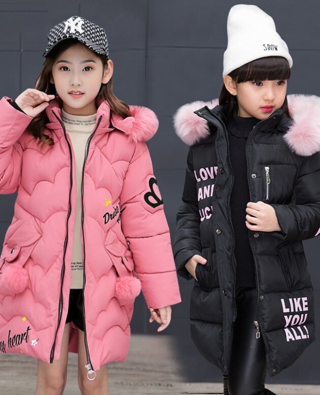 Girls' cotton-padded jackets