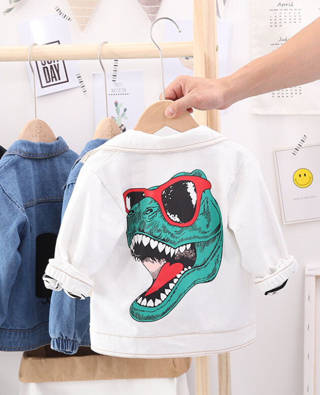 Printed Denim Jacket Boys And Girls Denim Jacket