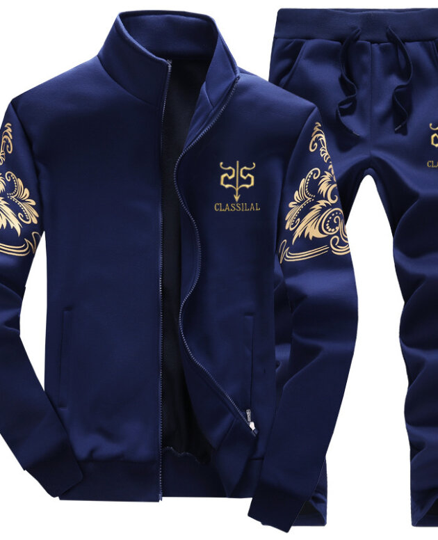 New Casual Brand Tracksuit Zipper 2 Piece Vest Sets Slim Fit Sportswear Fashion Men Autumn Spring Printed Jacket Pants