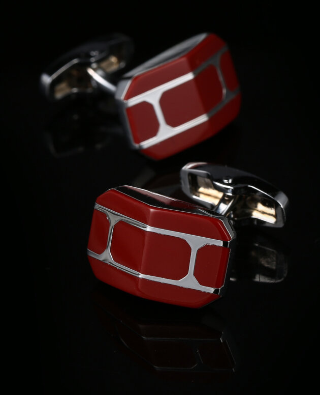 Cufflinks High Quality Red Enamel Men's Shirt Cufflinks Shirt Cufflinks