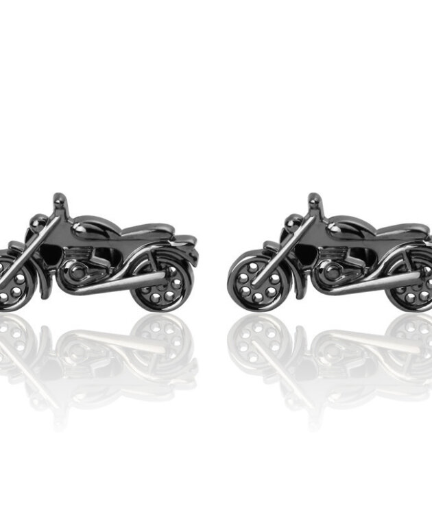 Black Motorcycle Cufflinks French Shirt Men's Cufflinks