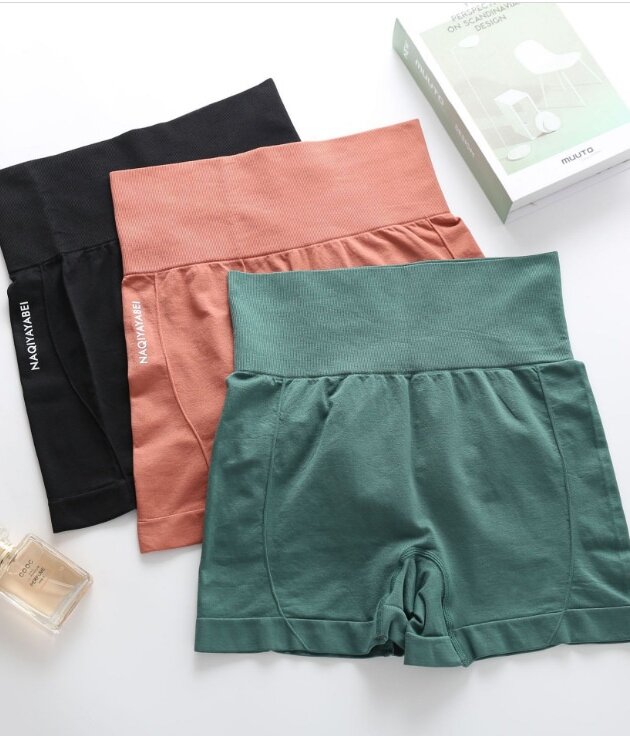 Girls Fitness Tight Sports Shorts Anti-empty Running High Waist Abdomen Hips Yoga Hot Pants Legging Safety Pants