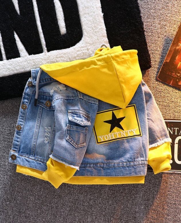 Boys Denim Jacket Spring And Autumn New Children'S Jacket Tops