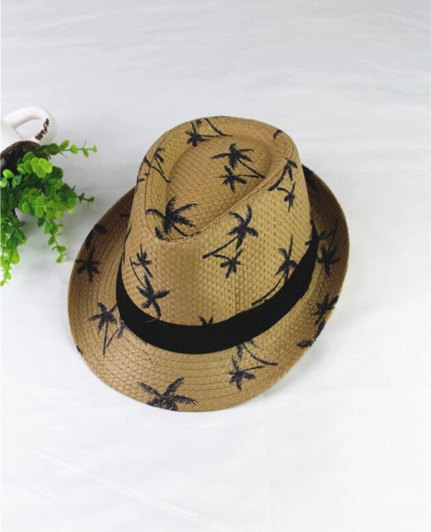 Summer Children Straw Hat Print Baby Hats Kids