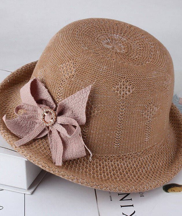 Women'S Hats Korean Version Of The Fashion Alice Along The Flower Knitted Women'S Hats Sun Hats