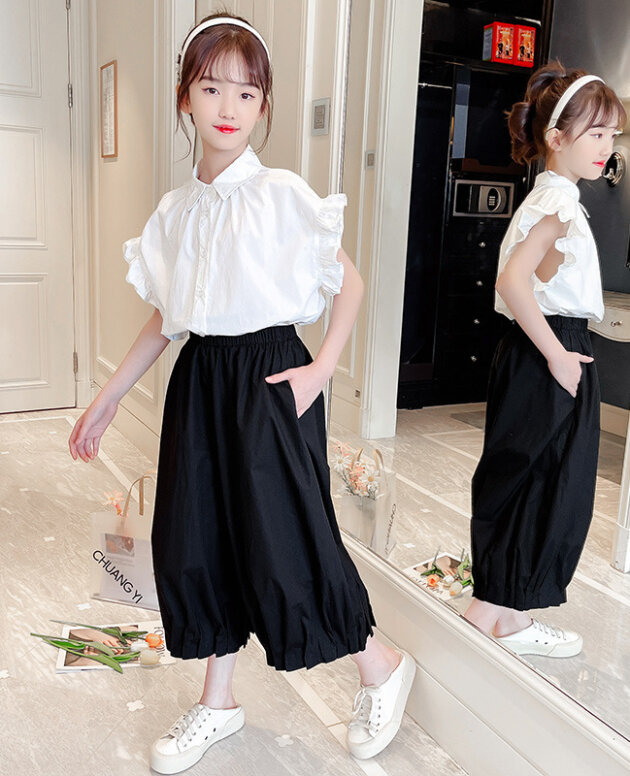 Girls' Summer Shirts, T-shirts, Western Style Children's Clothing