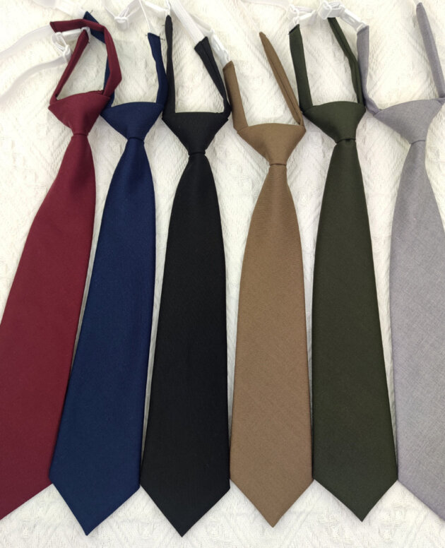 Solid Color Navy Blue Tie Men's Tie