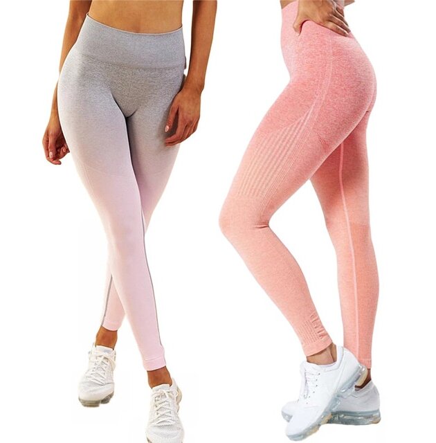 Kaya Seamless Ombre Legging - Orange Red