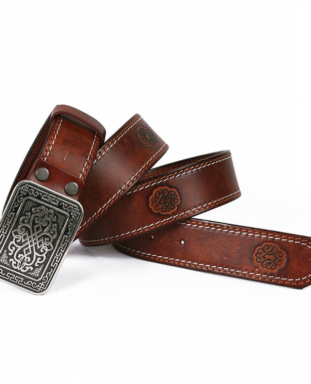 Auspicious Pattern Embossing Of Men's And Women's Belts