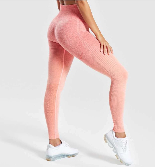 Kaya Seamless Ombre Legging - Orange Red - Image 2