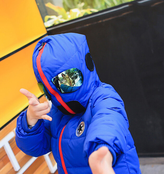 Boys And Girls Glasses Down Jacket Warm