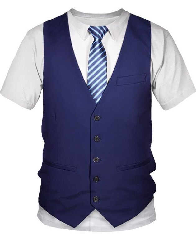 Two fake boys' short sleeve T-shirts for children