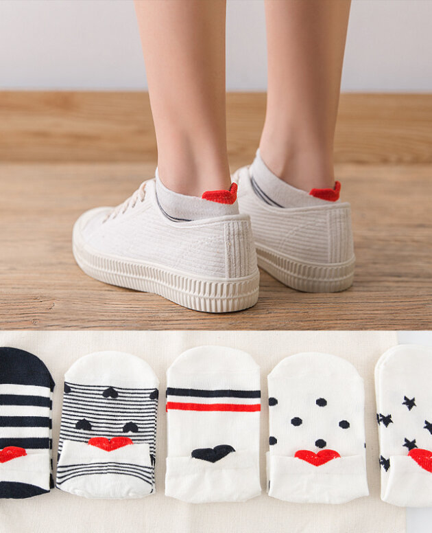 Three-dimensional Heel Love Socks Children