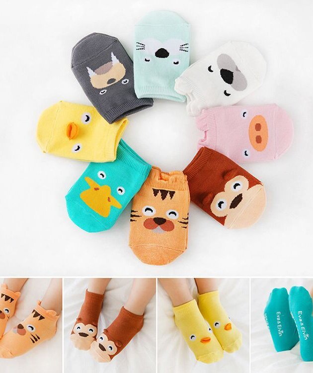 Cartoon children animal party boat socks