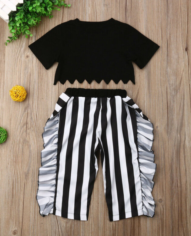 Girls' Striped Pants Children's Suit
