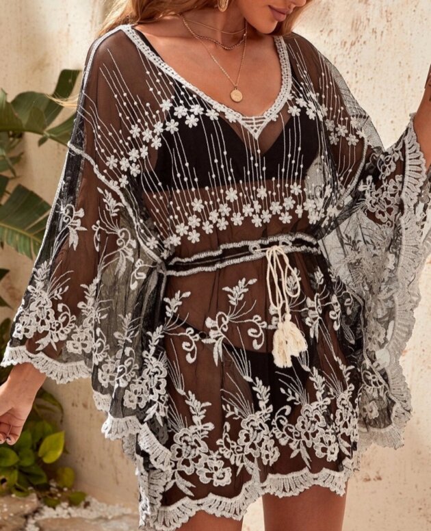 Women's Clothing Vacation Style Beachwear Summer Hollow Out