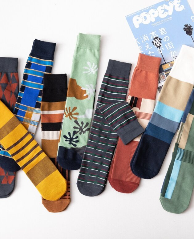 Pile socks AB asymmetric socks