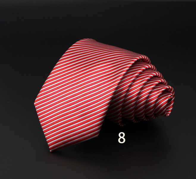 Men's Striped British Gentleman Polyester Fiber Tie - Image 9