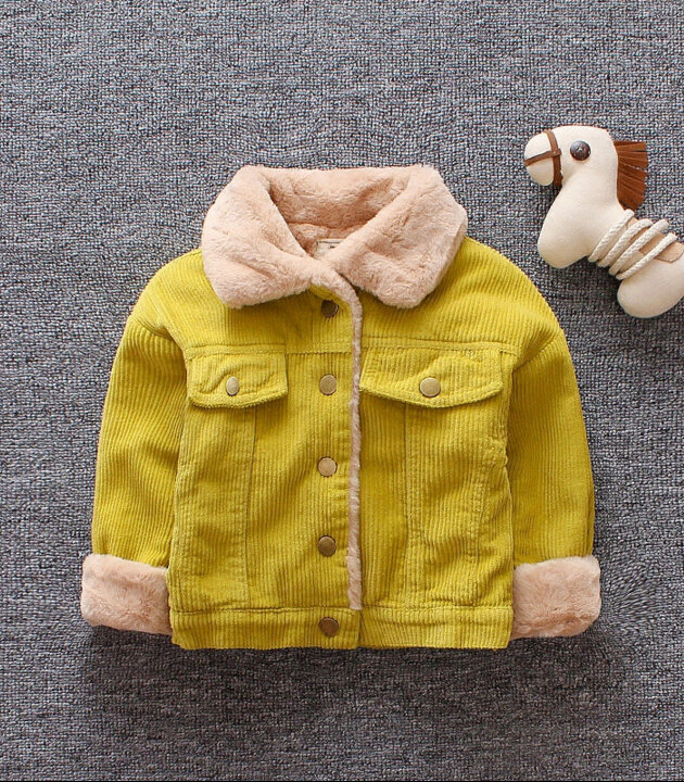 Boys' jacket plus velvet children's thick top