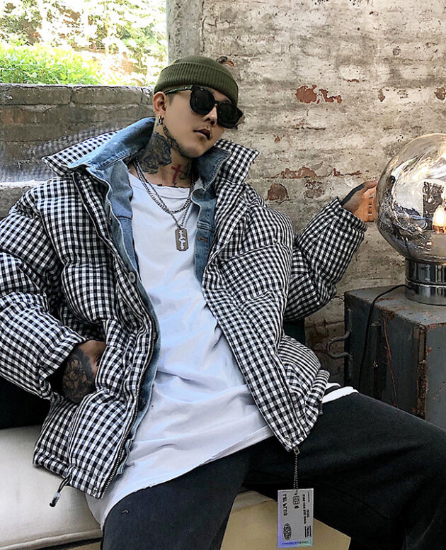 Korean winter padded jacket boys trendy padded jacket