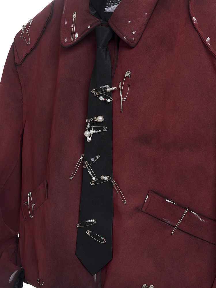 Handmade Pearl Pin Lazy Tie Men's Bow Tie - Image 3