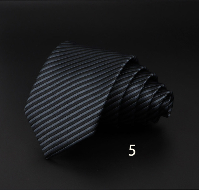 Men's Striped British Gentleman Polyester Fiber Tie - Image 6