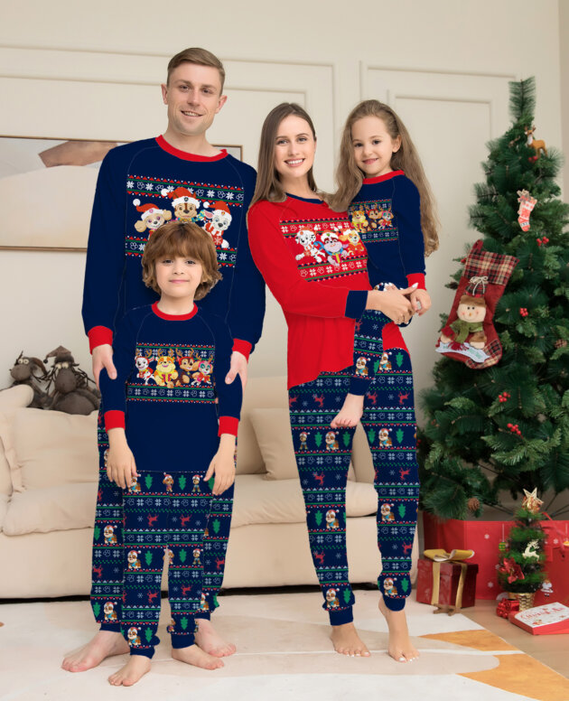 Matching Family Christmas Deer Pajamas Xmas Pjs Women Men Plaid Clothes Holiday Sleepwear