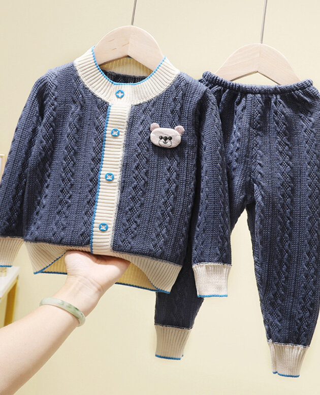 Two-piece Cardigan Jackets For Boys And Girls