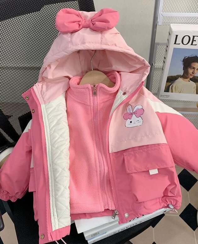 Girls' Jackets Child Clip Cotton Autumn And Winter Clothing