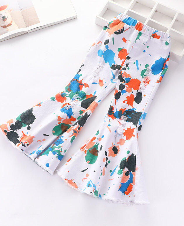 Girls' Stretch Jeans Flared Pants