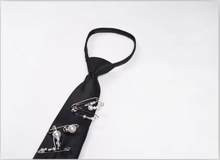 Handmade Pearl Pin Lazy Tie Men's Bow Tie - Image 5