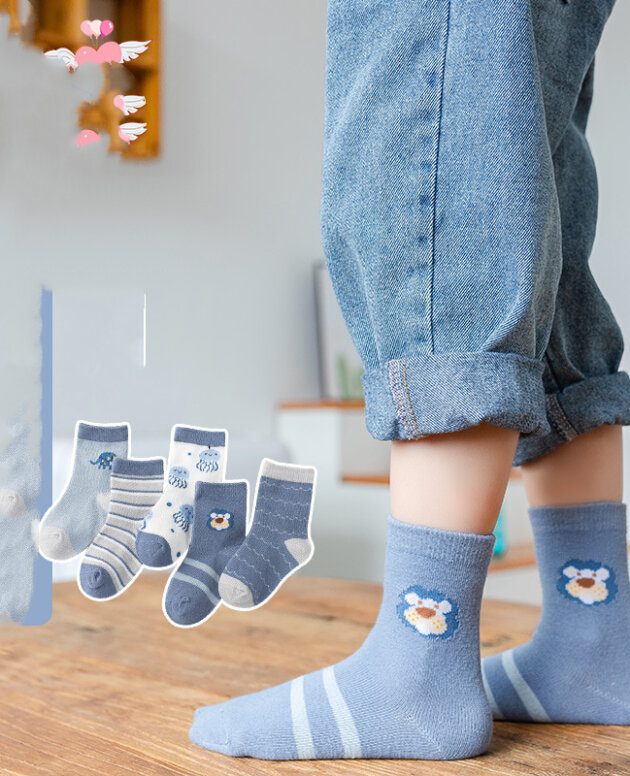 Boy And Girl Cartoon Children Socks