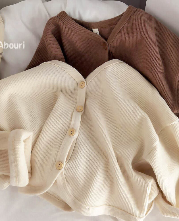 Boys And Girls Jackets Korean Children's Loose Wind Small Jacket Baby Knitting