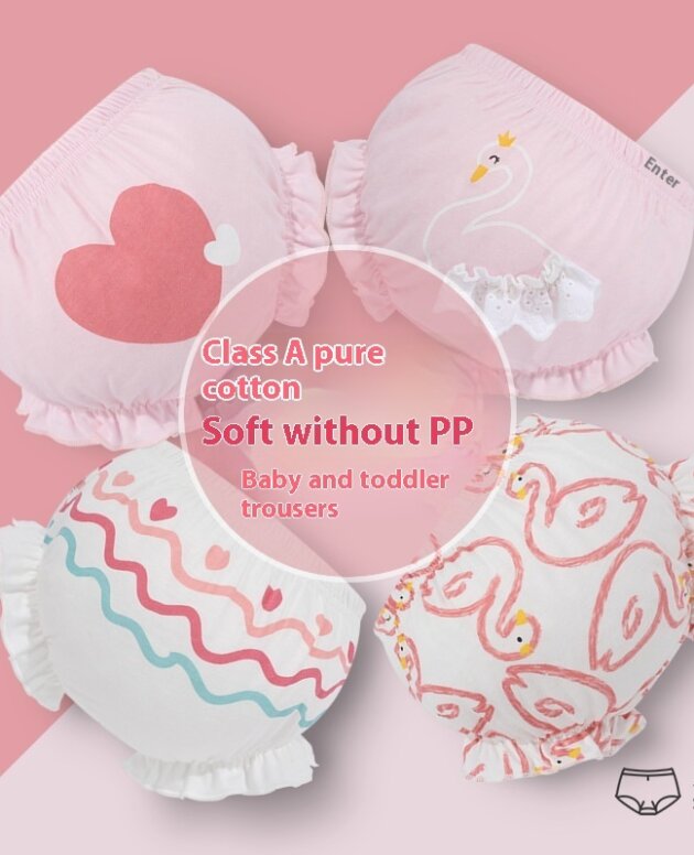 Triangle Shorts Outer Wear Pants Toddler And Children Triangle Bread Hot Pants Bow