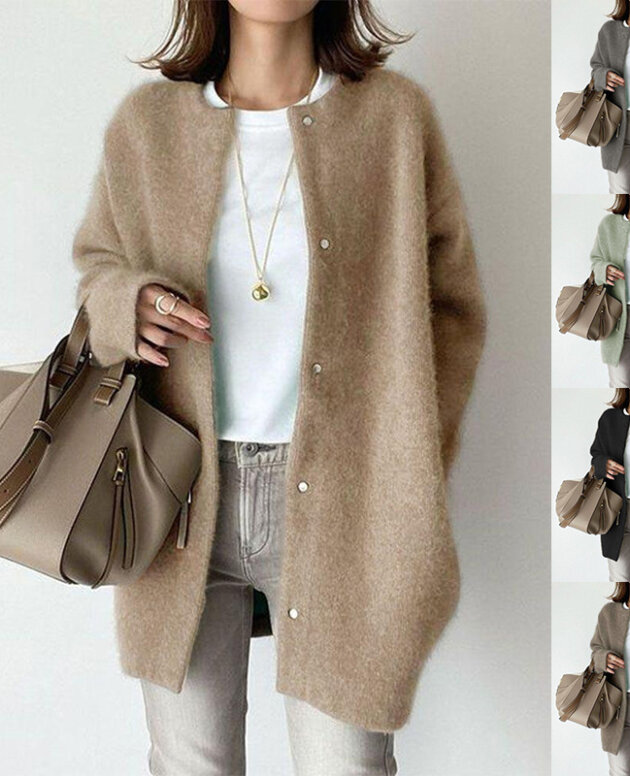 Ins Single Breasted Cardigans Fashion Solid Color Knitted Jacket Women's Autumn Spring Clothing