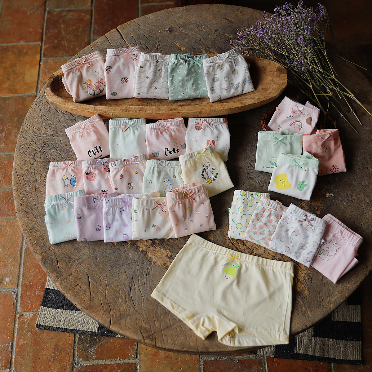 Girls' Cartoon Cotton Boxer Briefs Children's Baby Panties Shorts - Image 2