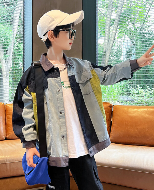 Boys' Fashion Stitching Spring Jacket