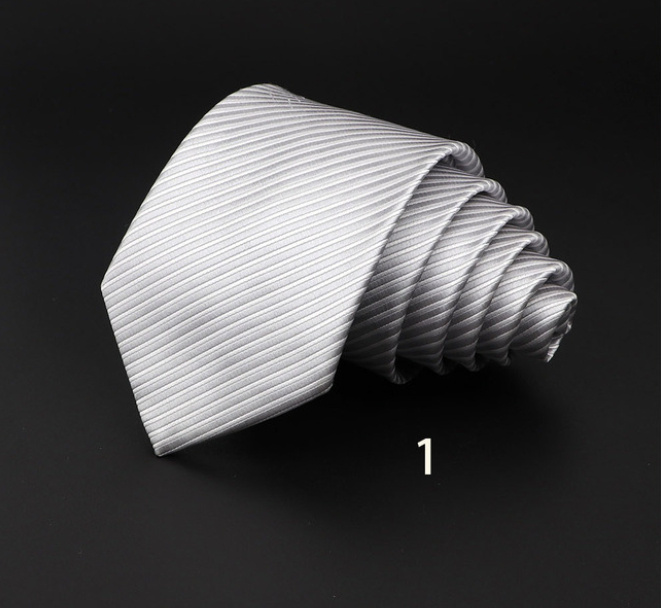 Men's Striped British Gentleman Polyester Fiber Tie - Image 2