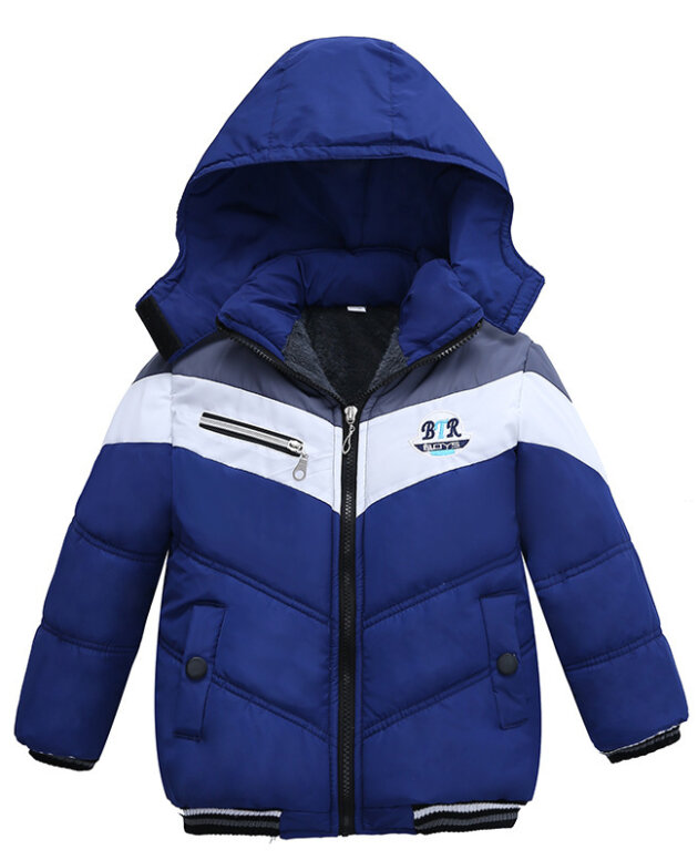 Long Sleeved Hooded Padded Jacket For Boys