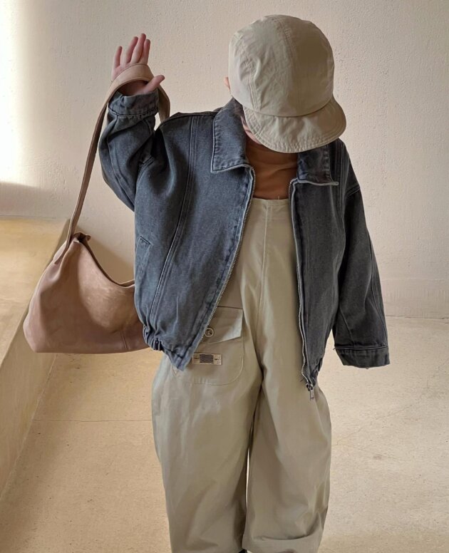 Children's Denim Jacket Boys And Girls Retro Distressed Zipper Jacket