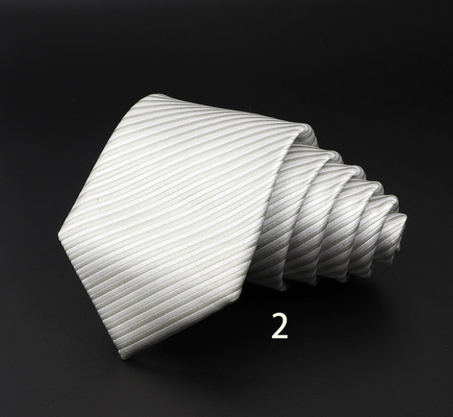 Men's Striped British Gentleman Polyester Fiber Tie - Image 3