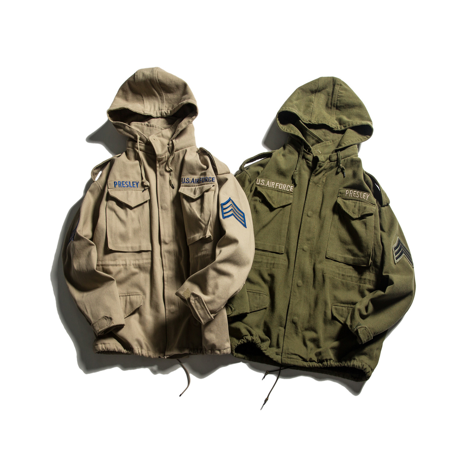 Hip Hop Hooded Boys Jacket Retro Sports Embroidered Jacket - Image 3