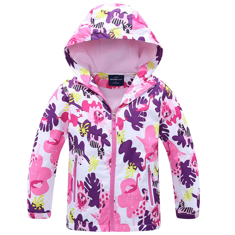 Children's Windbreaker Girls' Jackets, Big Children's Windproof And Rainproof - Image 3