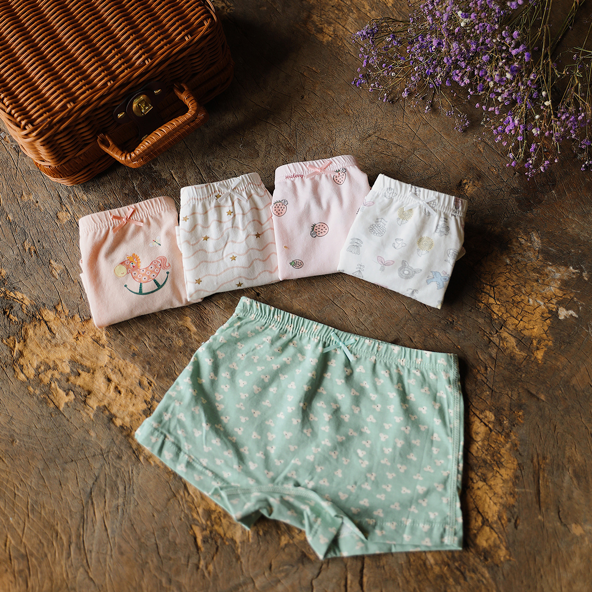 Girls' Cartoon Cotton Boxer Briefs Children's Baby Panties Shorts - Image 4