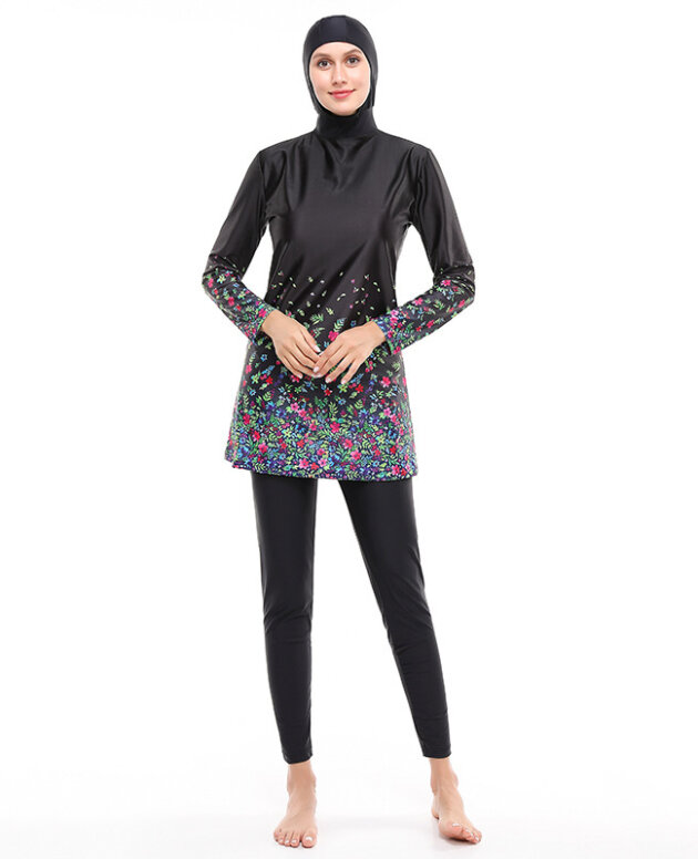 Women's Loose Conservative Beachwear Split Swimming Suit